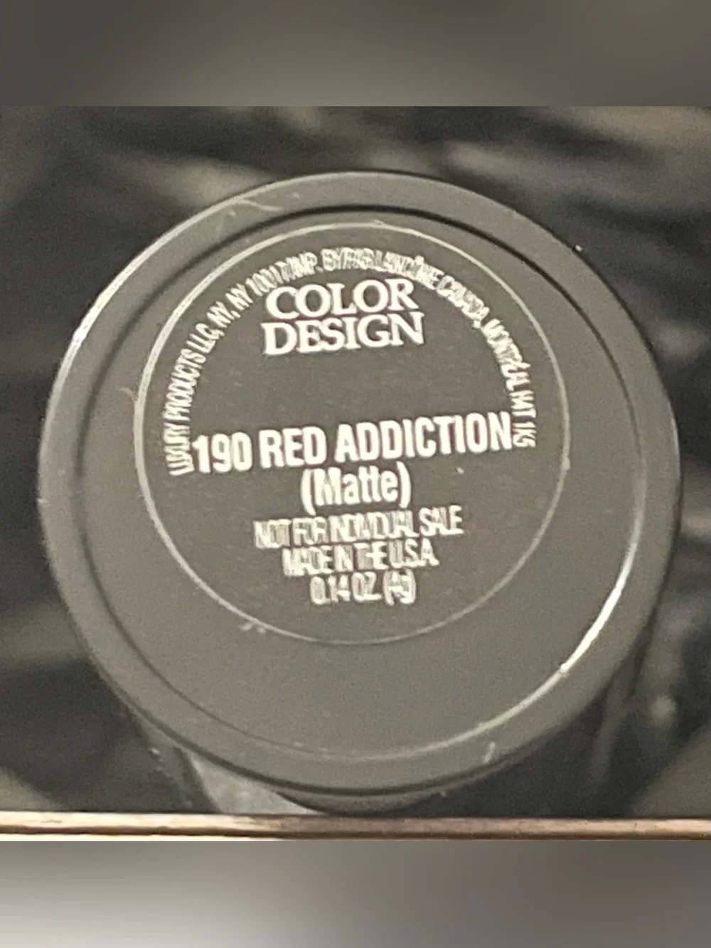 Lancome Color Design Lipstick - 190 Red Addiction (Matte) - New